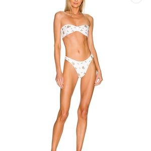 Oceanus Mitzi Embroidered Bikini Set in White